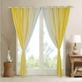 thumbnail image 4 of YST Yellow Greyish White Blackout Curtains Ombre Yellow And Gray Window Curtains 38"Wx54"L Abstract Gradient Geometric Curtains & Drapes Silver White Wavy Line Window Treatments 2 Panels, 4 of 6