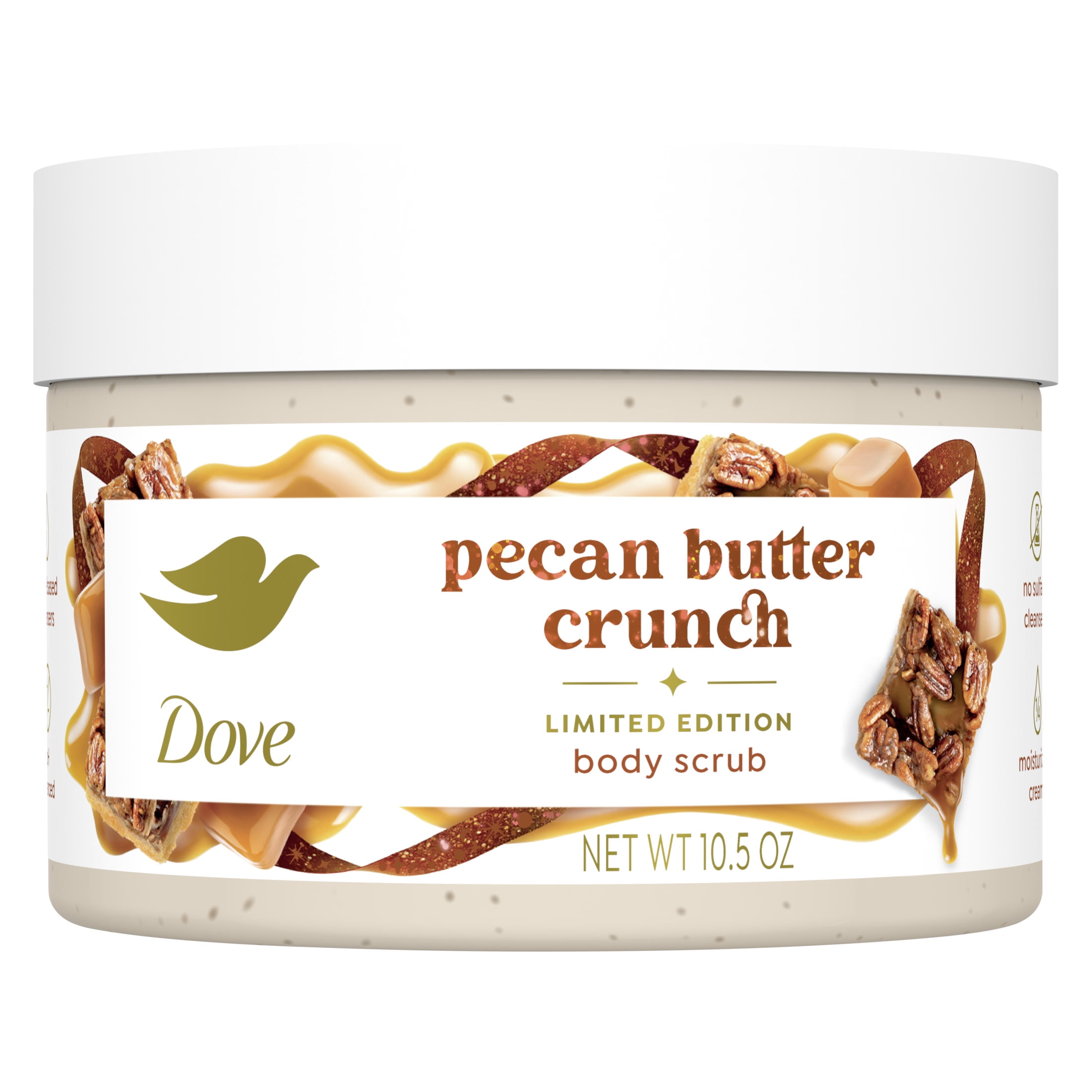 Dove Exfoliating Body Scrub for Women Pecan Butter Crunch All Skin, 10.5 oz