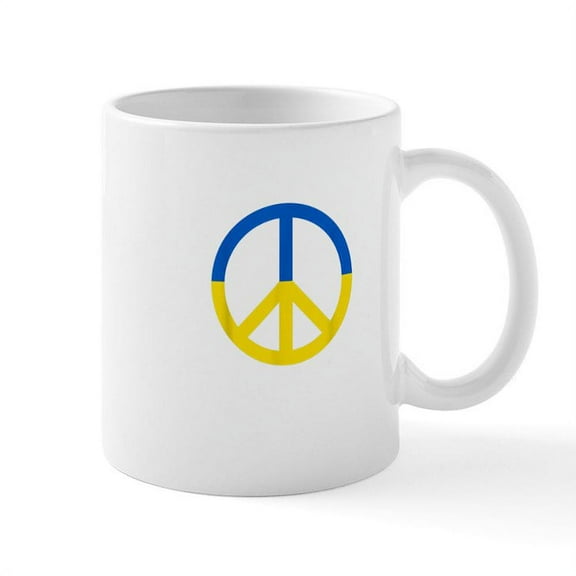CafePress - Peace For Ukraine Lover I Stand With Ukraine Mugs - 11 oz Ceramic Mug - Novelty Coffee Tea Cup