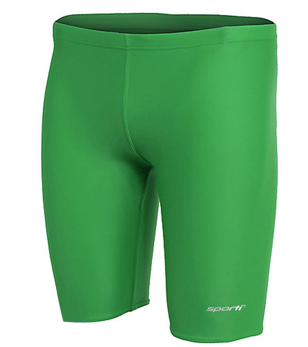 Sporti Sporti Solid Compression Jammer Swimsuit (40, Green) Walmart