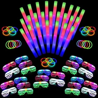 80 Pack LED Foam Sticks Colorful Flashing Glow Sticks Wands 16 Inch Glow  Bato