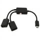 thumbnail image 3 of 2X Micro-USB Cable de Host, Micro-USB Macho A 2X Tipo A Doble USB Hembra Adaptador Otg Hub Convertidor para Android Tableta Pc Y TeléFono Inteligente Negro, 3 of 5