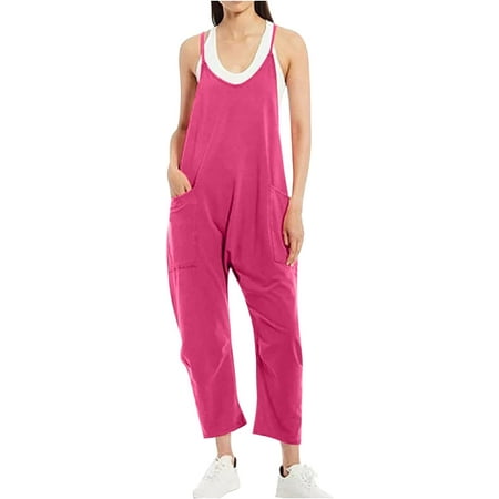 

CebDs Plus Size Jumpsuits for Women Women Long Casual Loose Bib Pants Overalls Baggy Rompers Jumpsuits