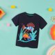thumbnail image 2 of Gibobby Blusas Elegantes Para Niños Camiseta de verano para niños con estampado de animales de dibujos animados, camiseta de manga corta con cuello redondo, informal para sali(Negro, 18-24 Meses), 2 of 4
