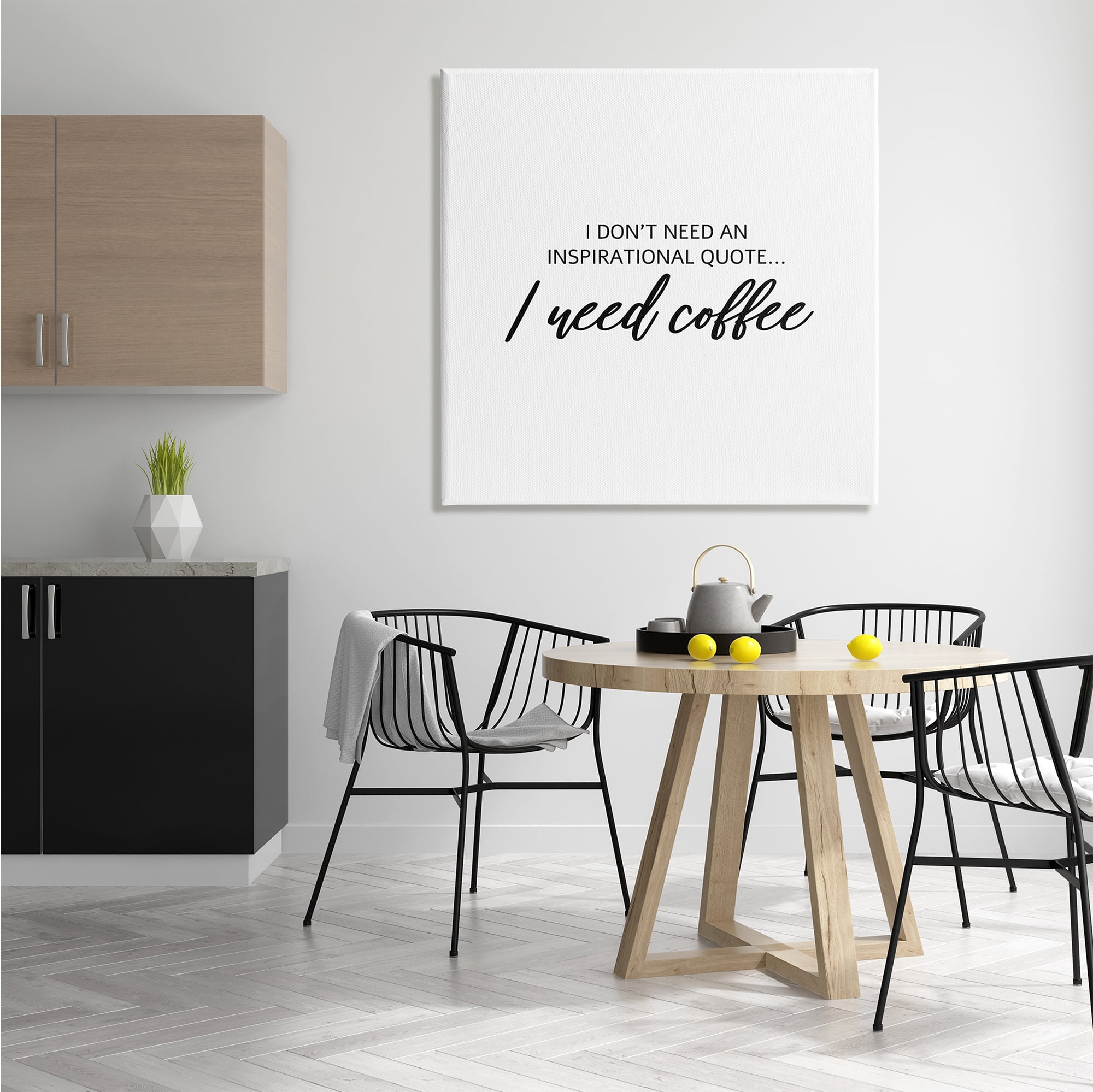 Stupell Industries I Need Coffee Not Inspiration Quote Humorous Morning, 36 x 36, Designed by Sd Graphics Studio