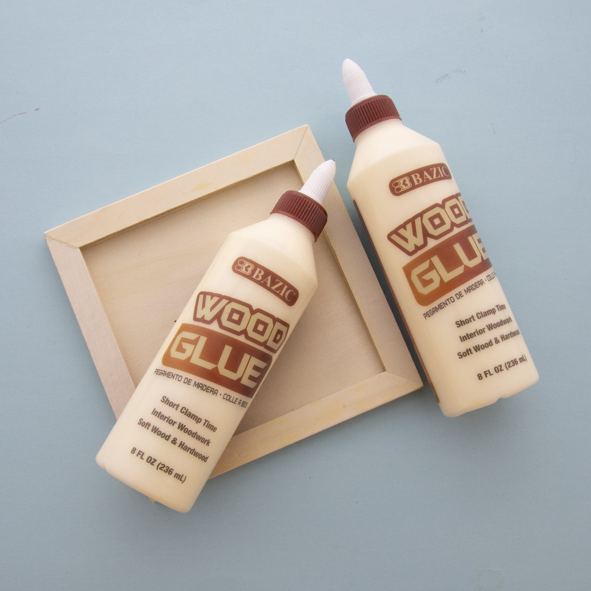 BAZIC Jumbo Wood Glue 7.6Oz (225 mL), Natural Super Strong Bond Adhesive, 24-Pack