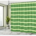 thumbnail image 5 of Ambesonne Green Shower Curtain, Wavy Lines Irish Cultural, 69"Wx84"L, Lime Green Dark Green, 5 of 5