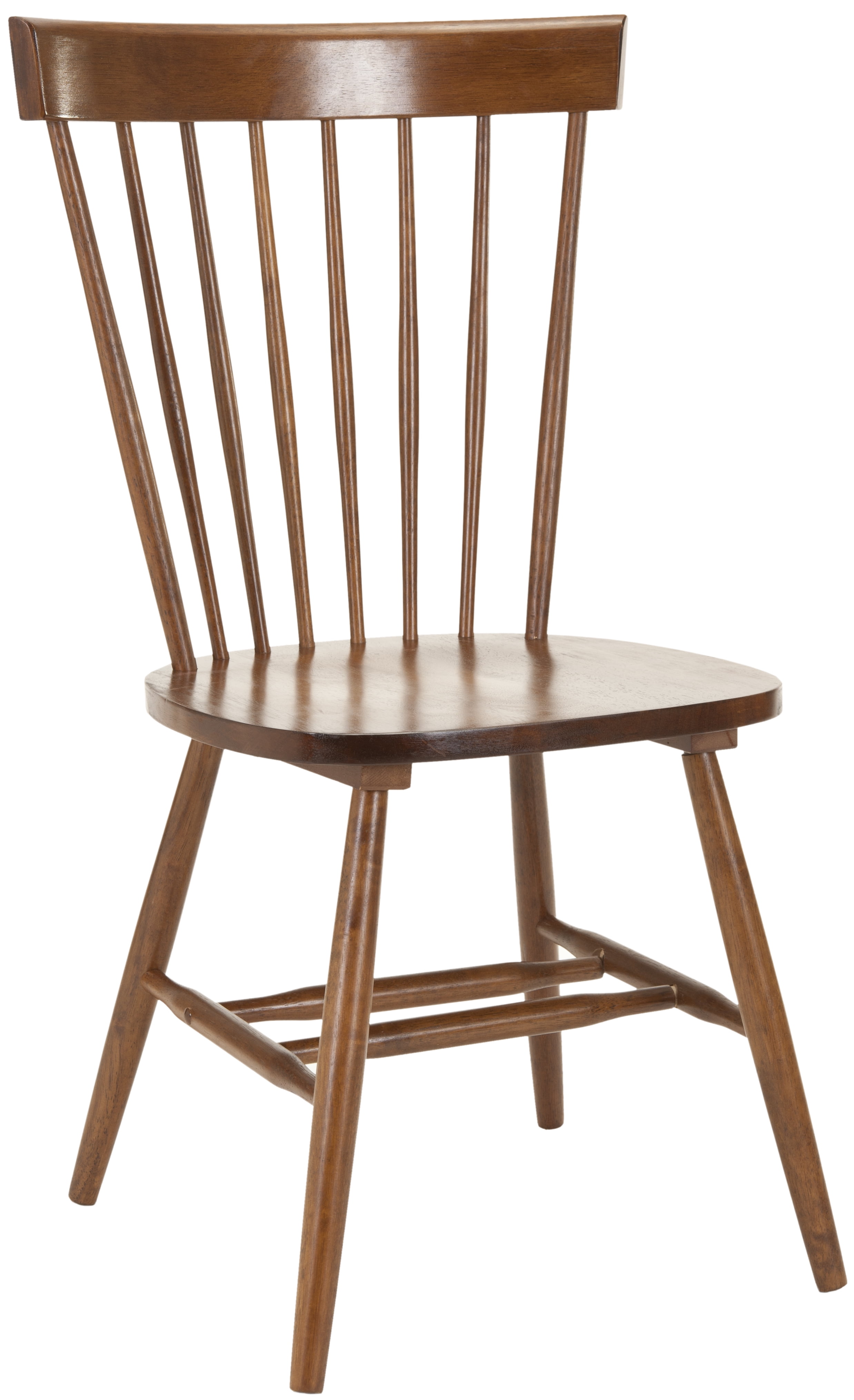 SAFAVIEH Parker Solid 17 in. H Spindle Dining Chair, Dark Oak, Set of 2