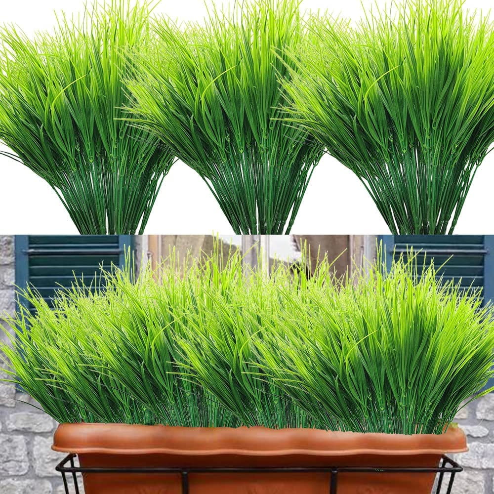Viworld Artificial Outdoor Plants 12 Bundles Fake Grass Plant Faux