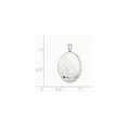 thumbnail image 3 of White Sterling Silver Charm Pendant 19 mm 15 Rhodium-Plated Swirls 19Mm Oval Locket, 3 of 3