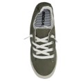thumbnail image 2 of Zig Khaki Green Olive Women Soda Shoes Flat Linen Canvas Fashion Sneakers Comfortable Insoles Slip On Lace Up Style Loafers 6.5, 2 of 3