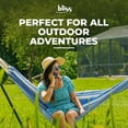 thumbnail image 2 of Bliss Hammocks 40"W Single Hammock with Rope Loops & Tree Straps, 220 lb, Sail Cloth, 2 of 19