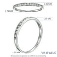 thumbnail image 4 of Vir Jewels 1/5 CTTW Classic Diamond Wedding Band in 10K White Gold Channel Set Size 5.5 Female Adult, 4 of 7