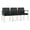 Adler-Castillo Black, variant on Mystic Reception Waiting Room 3-Seat Tandem Seating / Silver Steel / Black