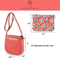thumbnail image 2 of Nanette Lepore Women Crossbody Purse Faux Leather Handbag with Removable Pouch Coral, 2 of 7