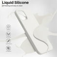 thumbnail image 3 of Compatible with iPhone 12 Case 6.1 and iPhone 12 Pro Case, Slim Liquid Silicone 3 Layers Full Covered Soft Gel Rubber Phone Case Cover 6.1 inch-White, 3 of 6