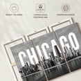 thumbnail image 6 of Elephant Stock Monochromatic Chicago Wall Art - Horizontal Multi Panel Canvas - Living Room Wall Decor - City Multi Panel - Gray And White Decor - 74" x 48", 6 of 8