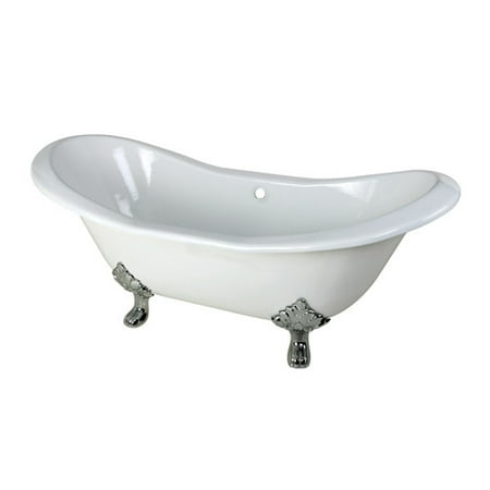 UPC 663370286407 product image for Kingston Brass VCTND7231NC1 72 inches Cast Iron Double Slipper Clawfoot Bathtub  | upcitemdb.com