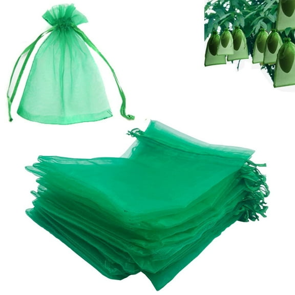 Fruit Protection Netting Bags for Fruit Trees, Garden Mesh Barrier Bags to Protect Plants , Fruit Cover Mesh Bag with Drawstring,