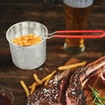 thumbnail image 3 of Lipstore Stainless Steel Deep Fry Basket Portable for Picnics Kitchen Outdoor Camping Open Diameter 13.5cm, 3 of 8
