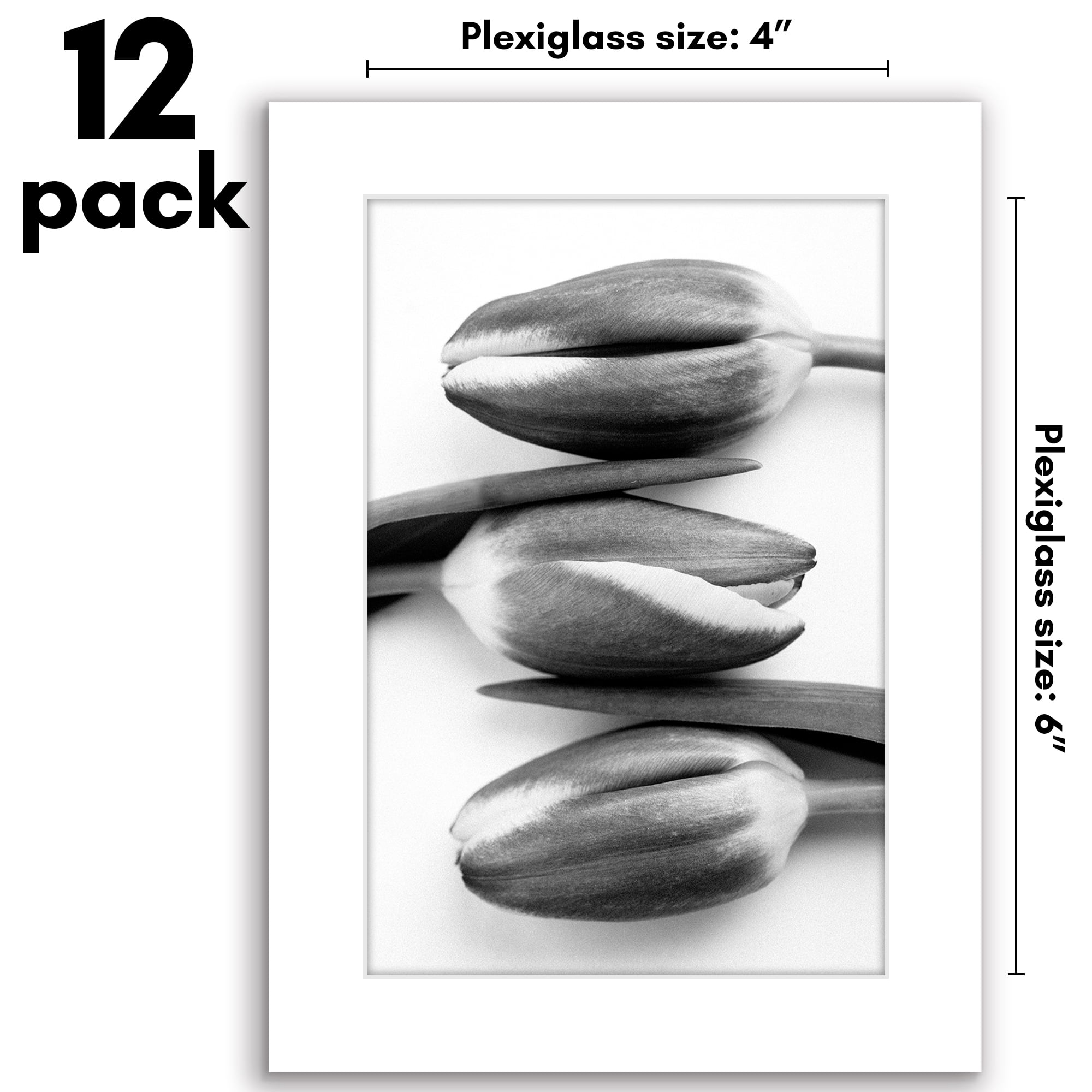 Americanflat 4" x 6" Picture Frame Set to Enhance Wall Decor - White - 12 Pack
