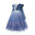 Elegant Elsa Princess Dress for Kids Frozen Winter Snow Queen Costume