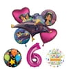 Mayflower Products Aladdin 6th Birthday Party Supplies Princess Jasmine Balloon Bouquet Decorations - Pink Number 6