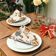 thumbnail image 2 of Iauyy Satin Napkins Set of 4- Dog Cat Sandwich DIY Printing Decoration Cloth Napkin- Easy Care for Home/Party, 2 of 8