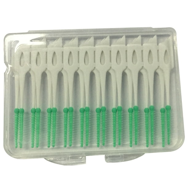 20 cepillos interdentales desechables de silicona suave para limpieza dental, palillos de dientes para el cuidado bucal.