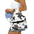 thumbnail image 4 of KUIFORTI Cow Print Knitting Yarn Bag Tote Crochet Accessories Crochet Bag Organizer for Women Girls Yarn Bags for Crocheting on The Go, Small Size, 4 of 7