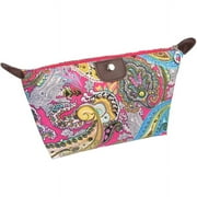 Riah Fashion Black Paisley Print Cosmetic Bag