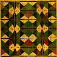 thumbnail image 1 of Ahgly Company Indoor Square Oriental Yellow Modern Area Rugs, 3' Square, 1 of 4