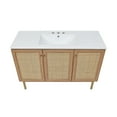 thumbnail image 5 of Classe 48 in. Brown Oak Bathroom Vanity With White, 3-Hole Ceramic Sink Top, 5 of 8
