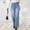 Light Blue, variant on Sentmoon Barrel Jeans Women High Waist Straight Fit Wide Leg Baggy Pants with Pockets Solid Color Zipper Denim Jeans Fashion Women's for Traveling or Casual Hangouts Dark Blue L