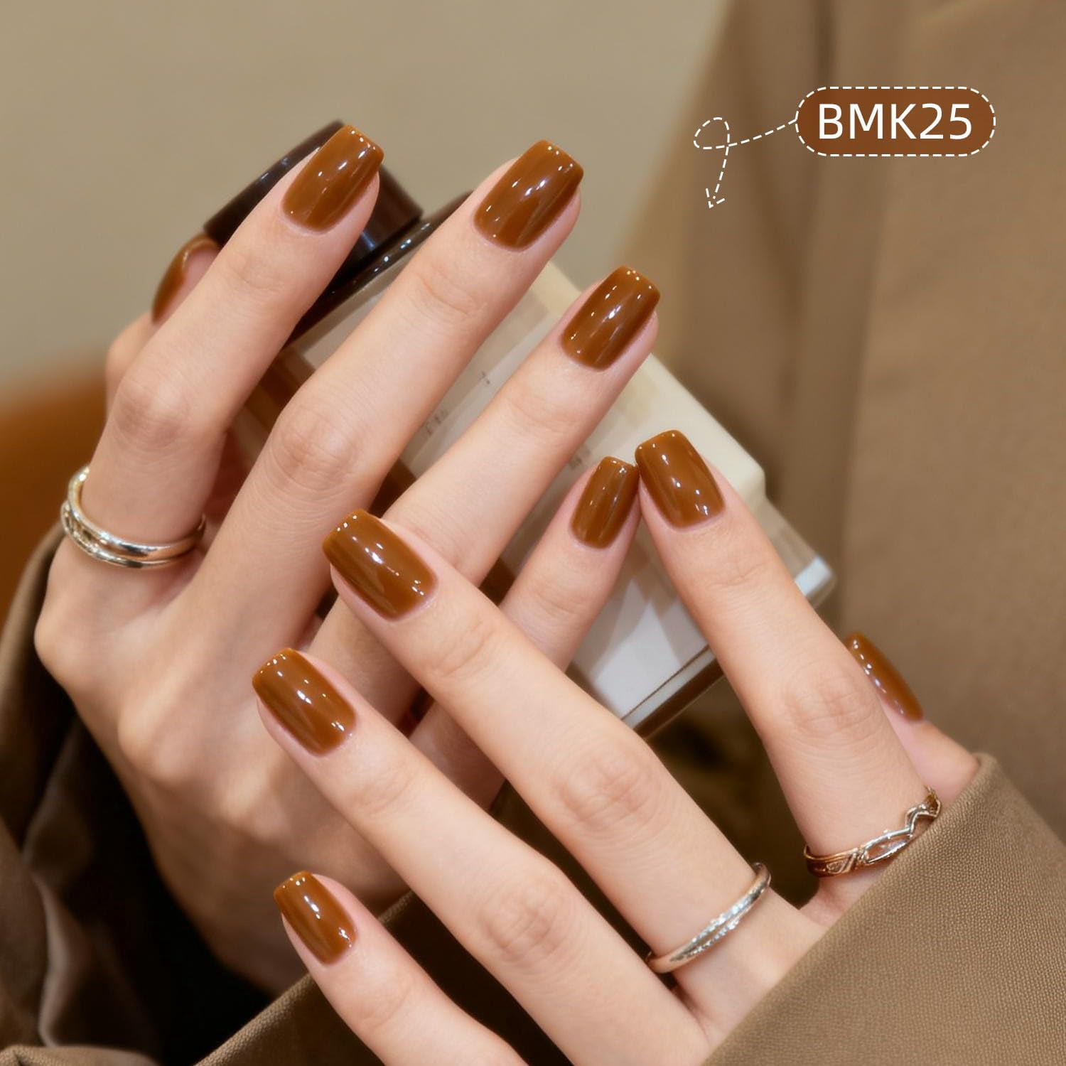 JODSONE Nude Brown Gel Nail Polish Kit 32 Colors Beige Chocolate