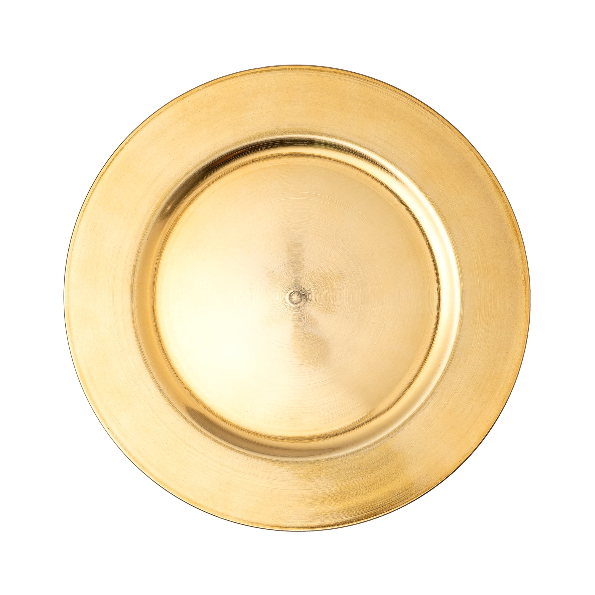 Kitchen & Dining Home & Living Gold Glass Charger Plates 33cm Round