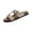 Beige, variant on Adjustable Buckle Two Strap Open Toe Slides for Women Soft Cork Footbed Flat Sole Casual Sandals for Summer Beach Daily Outdoor Wear Brown 36
