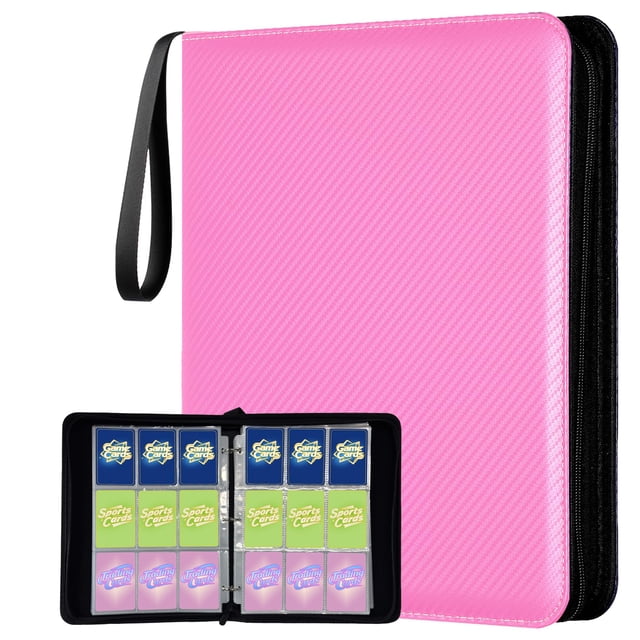 Carpeta para tarjetas BOMOKS de 1080 cartas, 60 fundas dobles, PU