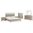thumbnail image 3 of Modus Furniture Camden Eight Drawer Oak Wood Dresser in Chai, 3 of 7