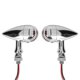 thumbnail image 1 of 1 Pair Retro Style Universal Turn Signal Light Lamp Motorcycle Modification AccessoriesBlack, 1 of 3