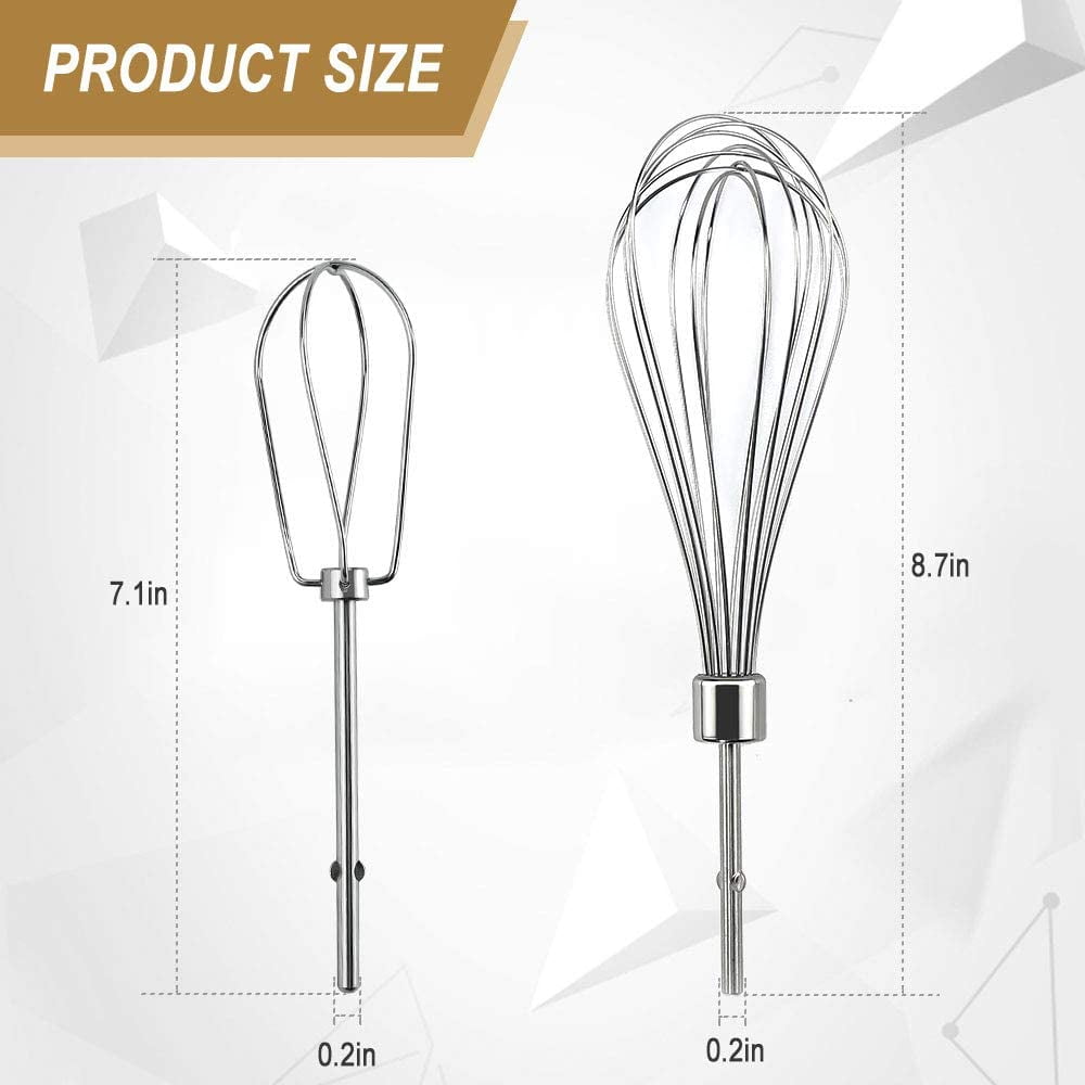 W10490648 Beaters Attachments KHMPW Hand Mixer Whisk Replace Kitchen Maxer for KHM512BM KHM2B by