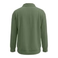 thumbnail image 5 of Nwiuh Boys Quarter Zip Pullover Long Sleeve Cotton Shirts Oversized Sweatshirts Kids Preppy Clothes Teens (Army Green, 5-6 Years), 5 of 6
