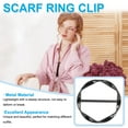thumbnail image 3 of Uxcell Scarf Ring Clip, Metal Round T-Shirt Clip Fashion Ring Clasp Buckle Tie Circle Clip for Women Silk Clothing Black, 3 of 6