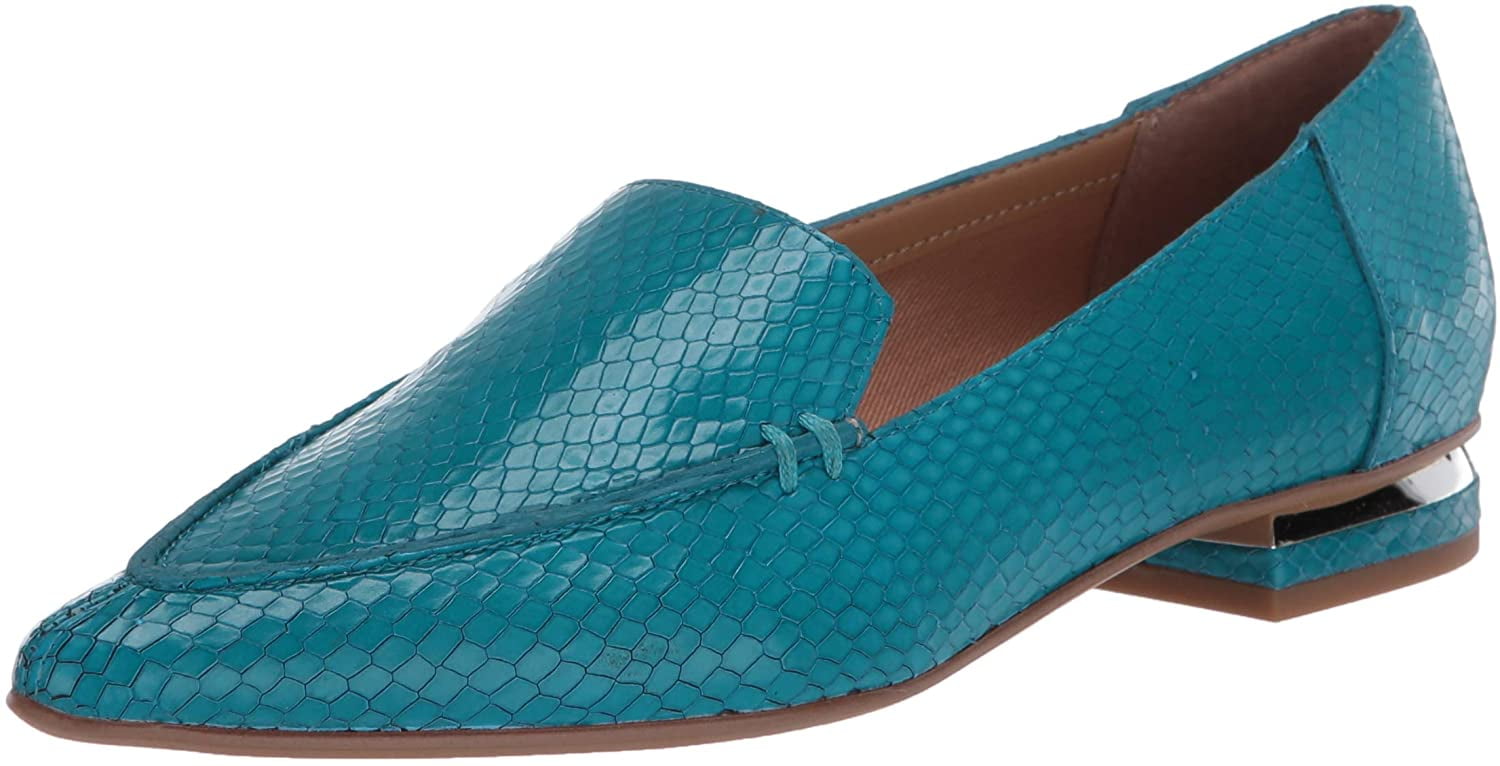 womens teal loafers