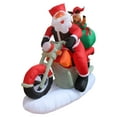 thumbnail image 3 of 6 Foot Long Inflatable Santa Claus & Reindeer Riding Motorcycle, 3 of 4