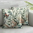 thumbnail image 3 of JEUXUS Spring Wildflowers Butterfly Green Wild Flower Plant Pillow Case White, 3 of 5