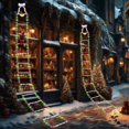 thumbnail image 3 of ddioayh 3.2M Santa Claus LED Ladder Lights with Timer, Outdoor Waterproof Christmas Tree Decoration for Holiday Home Decor (PVC Material, USB/Battery Operated), 3 of 7