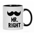 thumbnail image 1 of Inkdotpot Mr.Right Funny Novelty 11 Oz Coffee Mugs Great For Groom Engagement Gift Ceramic Mug-Black, 1 of 6