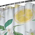 thumbnail image 3 of Yellow Lemon Summer Floral Shower Curtain 72x72, Quick-Dry Polyester for Bathroom, Retro Cute Fruit Pattern with Hooks, I Love Lemons Theme, 3 of 5