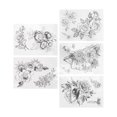 thumbnail image 1 of , Flowers Temporary  5Pcs 5.8 X 8.3in  for Shoulder Arm for Waist Chest Back, 1 of 8